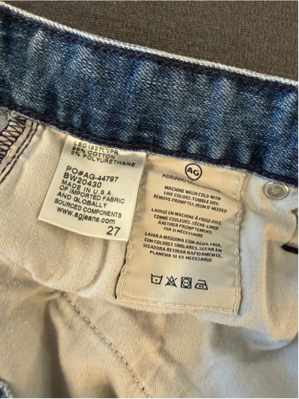 Adriano Goldschmied Etta High Waist Crop Wide Leg Jeans Size 27 - Picture 7 of 8